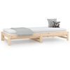 vidaXL Pull-out Day Bed without Mattress 2x(90x190) cm Solid Wood Pine