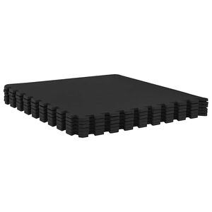 vidaXL Floor Mats 6 pcs 2.16 ㎡ EVA Foam Black