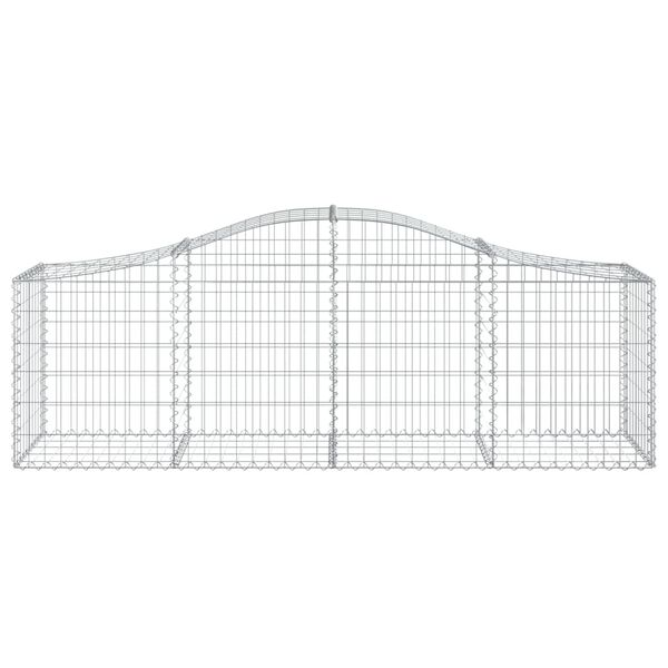 vidaXL Arched Gabion Baskets 3 pcs 200x50x60/80 cm Galvanised Iron