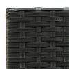 vidaXL Bar Stools 4 pcs Black Poly Rattan