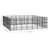 vidaXL Outdoor Dog Kennel Steel 45.16 m&sup2;