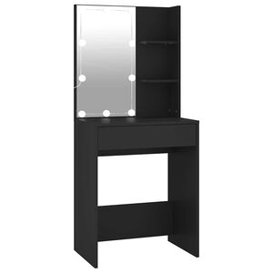 vidaXL Dressing Table | Black | Engineered wood, acrylic | Standard