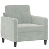 vidaXL 3 Piece Sofa Set Light Grey Velvet