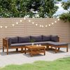 vidaXL 7 Piece Garden Lounge Set with Cushion Solid Acacia Wood