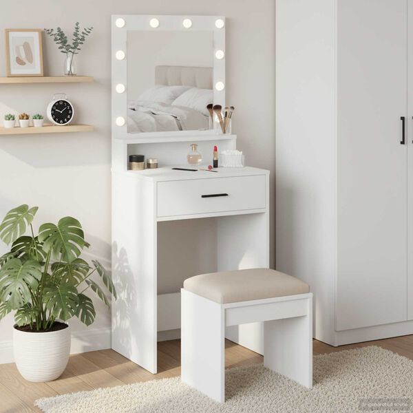 vidaXL Dressing Table White 50 x 41 x 135 cm Engineered Wood