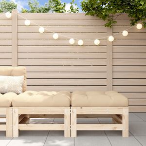 vidaXL Garden Footstools with Cushions 2pcs Solid Wood Pine