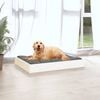 vidaXL Dog Bed White 71.5x54x9 cm Solid Wood Pine