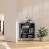 vidaXL Sideboard High Gloss Grey 57x35x70 cm Engineered Wood