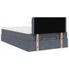 vidaXL Ottoman Bed with Mattress & LEDs Dark Grey King Single Velvet