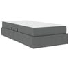 vidaXL Storage Bed with Mattress Dark Grey 90 x 190 cm Polyester