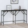 vidaXL Console Table Black Oak 140 x 29 x 75 cm Engineered Wood