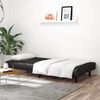 vidaXL 2-Seater Sofa Bed Black Faux Leather