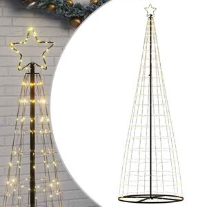 vidaXL LED Christmas Tree Warm White 100.5 x 100.5 x 304 cm Iron