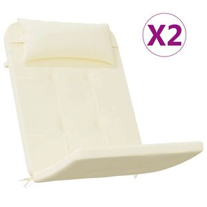 vidaXL Adirondack Chair Cushions 2 pcs Cream Oxford Fabric