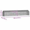 vidaXL Rabbit Cage Silver 400 x 78 x 78 cm Galvanised Steel