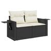 vidaXL 11 Piece Garden Sofa Set with Cushions Black Poly Rattan