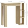 vidaXL Bar Table with Shelf Sonoma Oak 102x50x103.5 cm Engineered Wood