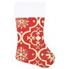 vidaXL Luxury Christmas Tree Skirt with Sock Red 90 cm Fabric