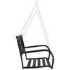 vidaXL Garden Swing Bench 125 cm Steel and Plastic Black