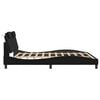 vidaXL Bed Frame "Viana" with LED without Mattress Black 180x200 cm