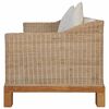 vidaXL 2 Piece Sofa Set with Cushions Natural Rattan