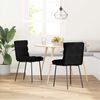 vidaXL Dining Chairs 2 pcs Black Velvet