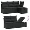 vidaXL 5 Piece Garden Sofa Set with Cushions Grey Poly Rattan