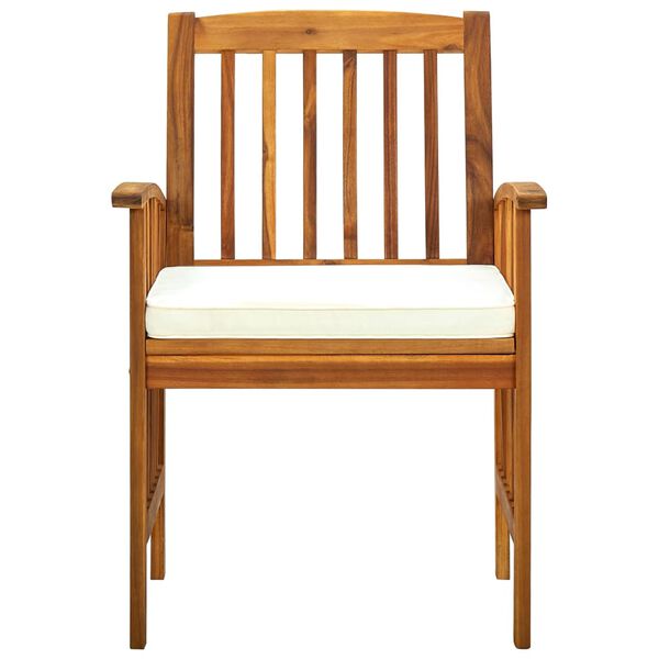 vidaXL Garden Dining Chairs 2 pcs with Cushions Solid Acacia Wood