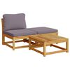 vidaXL 7 Piece Garden Lounge Set with Cushions Solid Wood Acacia