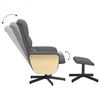 vidaXL Massage Recliner Chair with Footstool Dark Grey Fabric