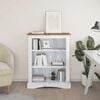 vidaXL 3-Tier Bookcase Mexican Pine Corona Range White 81x29x100 cm