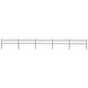 vidaXL Garden Fence with Spear Top Steel 838x60 cm Black