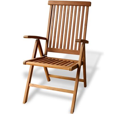 vidaXL Folding Garden Chair Solid Teak Wood