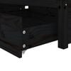 vidaXL Bed Frame without Mattress with Drawers Black Single