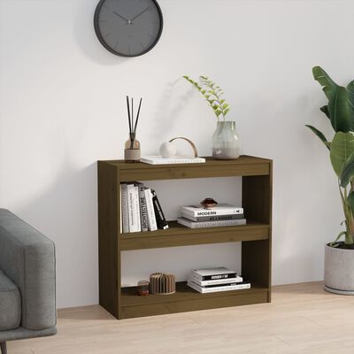 vidaXL Book Cabinet/Room Divider Honey Brown 80x30x71.5 cm Wood Pine