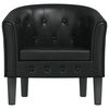 vidaXL Tub Chair Black Faux Leather