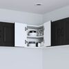 vidaXL Kitchen Cabinet with Door Black 57 x 57 x 40 cm Engineered Wood