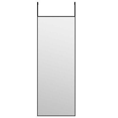 vidaXL Door Mirror Black 30x80 cm Glass and Aluminium