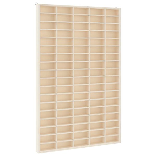 vidaXL Wooden Collector's Display Case with 90 Compartments 50.5x4.5x79cm