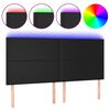 vidaXL LED Headboard Black 200 cm Faux Leather