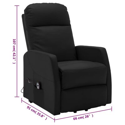 vidaXL Stand up Chair Black Faux Leather