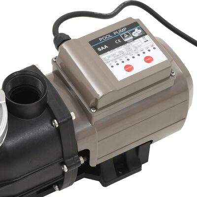 vidaXL Pool Pump with Timer Black 0.25 HP 8000 L/h