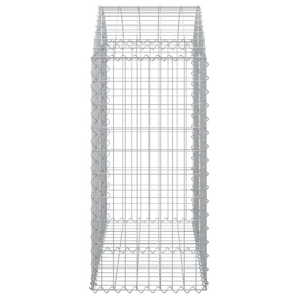 vidaXL Arched Gabion Basket 100x50x100/120 cm Galvanised Iron