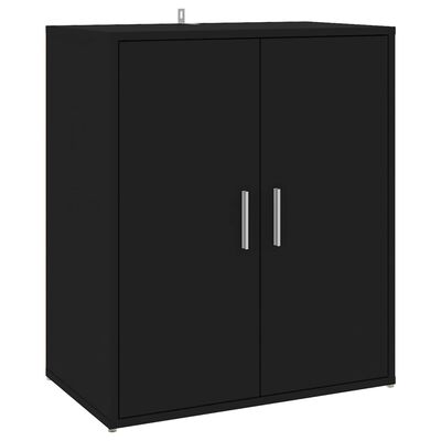 vidaXL Shoe Cabinet Black 60x35x70 cm Engineered Wood