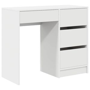 vidaXL Desk with Drawer White 90 x 37.5 x 75 cm Engineered Wood