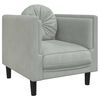 vidaXL Sofa with Cushions 2-Seater Dark Grey Velvet