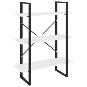 vidaXL Book Cabinet | White | Engineered wood, metal | Medium | Book Cabinet