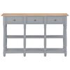 vidaXL Console Table Grey 120x30x76 cm MDF