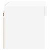 vidaXL Bedside Cabinet with LED Lights Wall-mounted White
