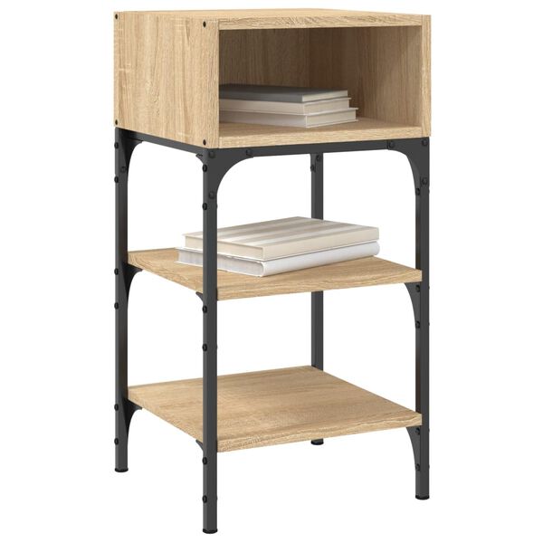 vidaXL Bedside Table Sonoma Oak 35x34.5x70 cm Engineered Wood